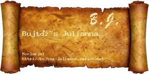 Bujtás Julianna névjegykártya